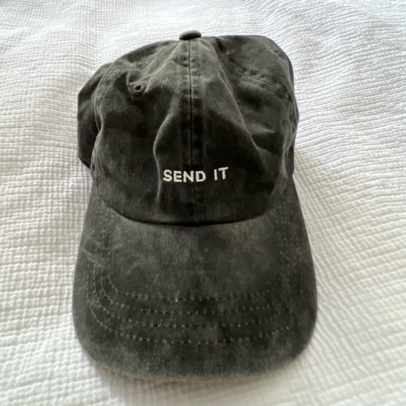 Gray “Send It” Ball Cap. One size with adjustable band. - Picture 2 of 5